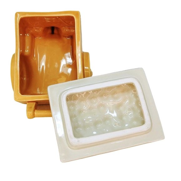 Fitz and Floyd Candy Box with Lid Fitz Omnibus Village Green Apple Annie Cart - Picture 5 of 10